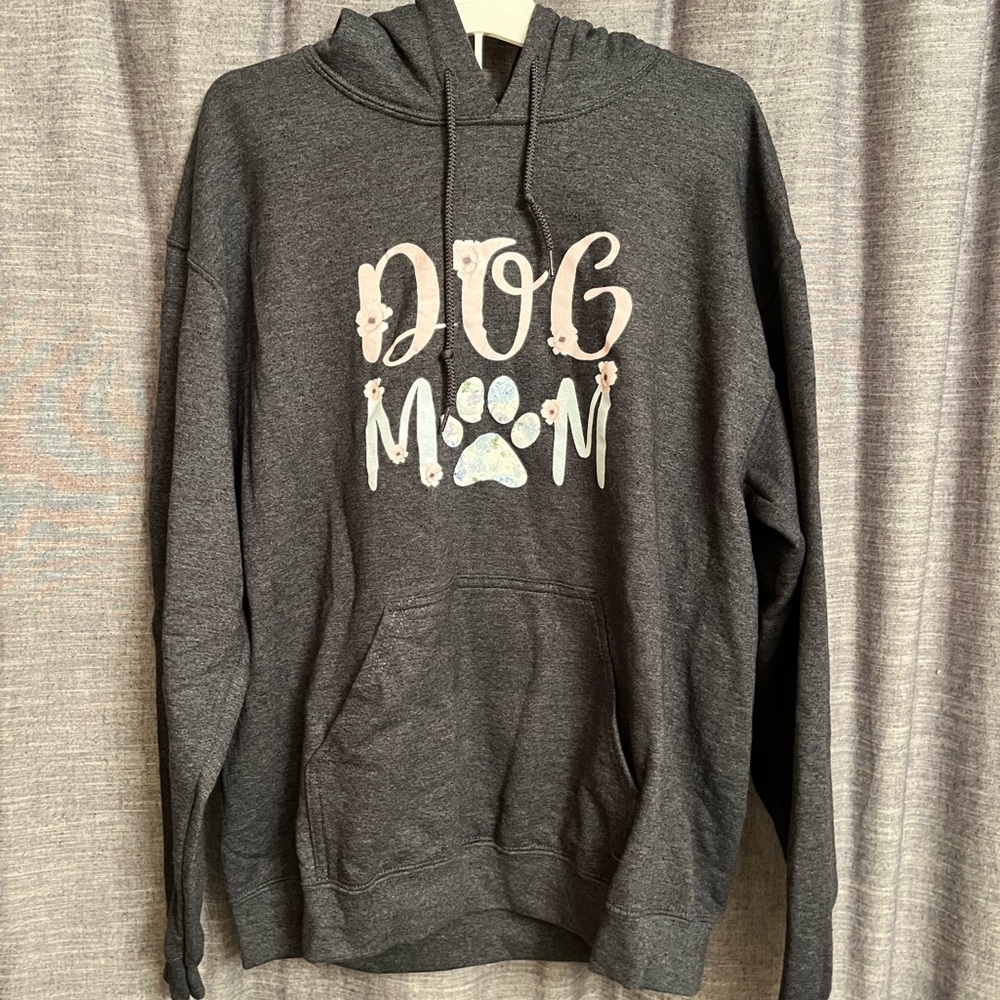 Charcoal Dog Mom Hoodie
